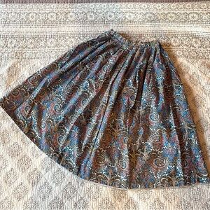 Cute Little Girl’s Spring Paisley Print Skirt Size 4-5 Handmade